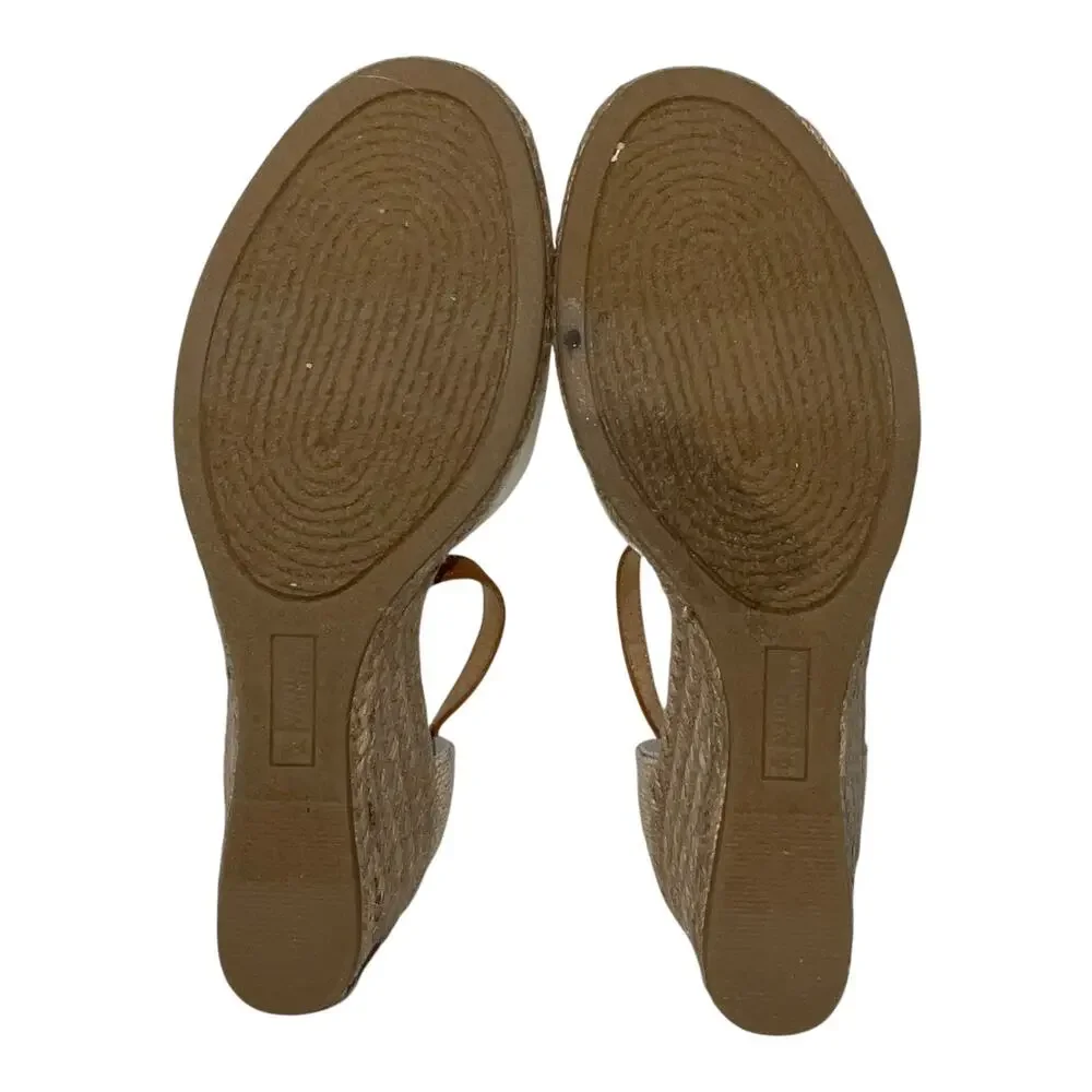 White Mountain Women's Mamba Espadrille High Wedge Heel Pumps Natural Size 9